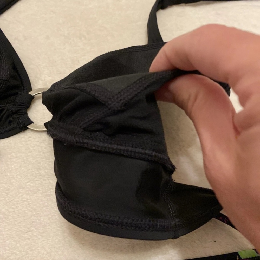 Merona Black Bikini with Roxy Multicolor Patterned Bottom - Picture 16 of 16
